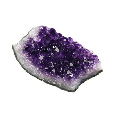 Brazilian Amethyst Block Geode Slice Natural Crystal Display Decor-img1